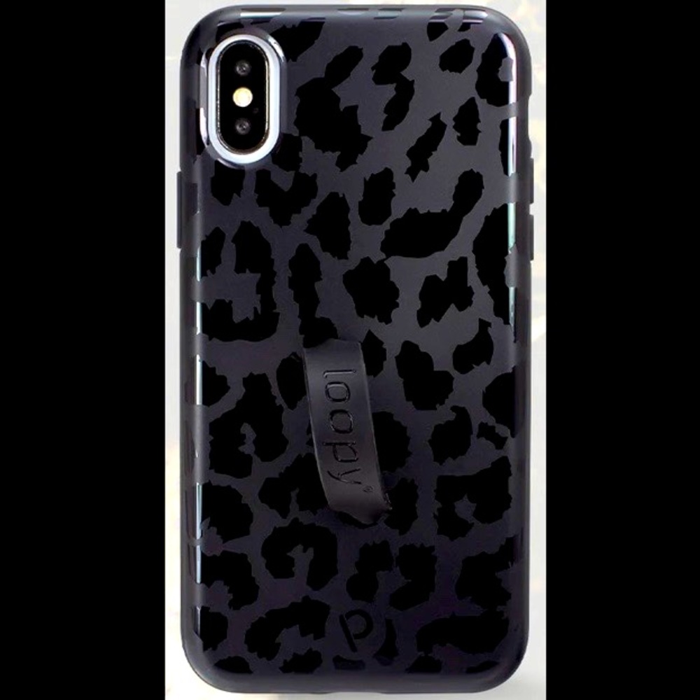 i-Phone X Midnight Leopard Loopy Case